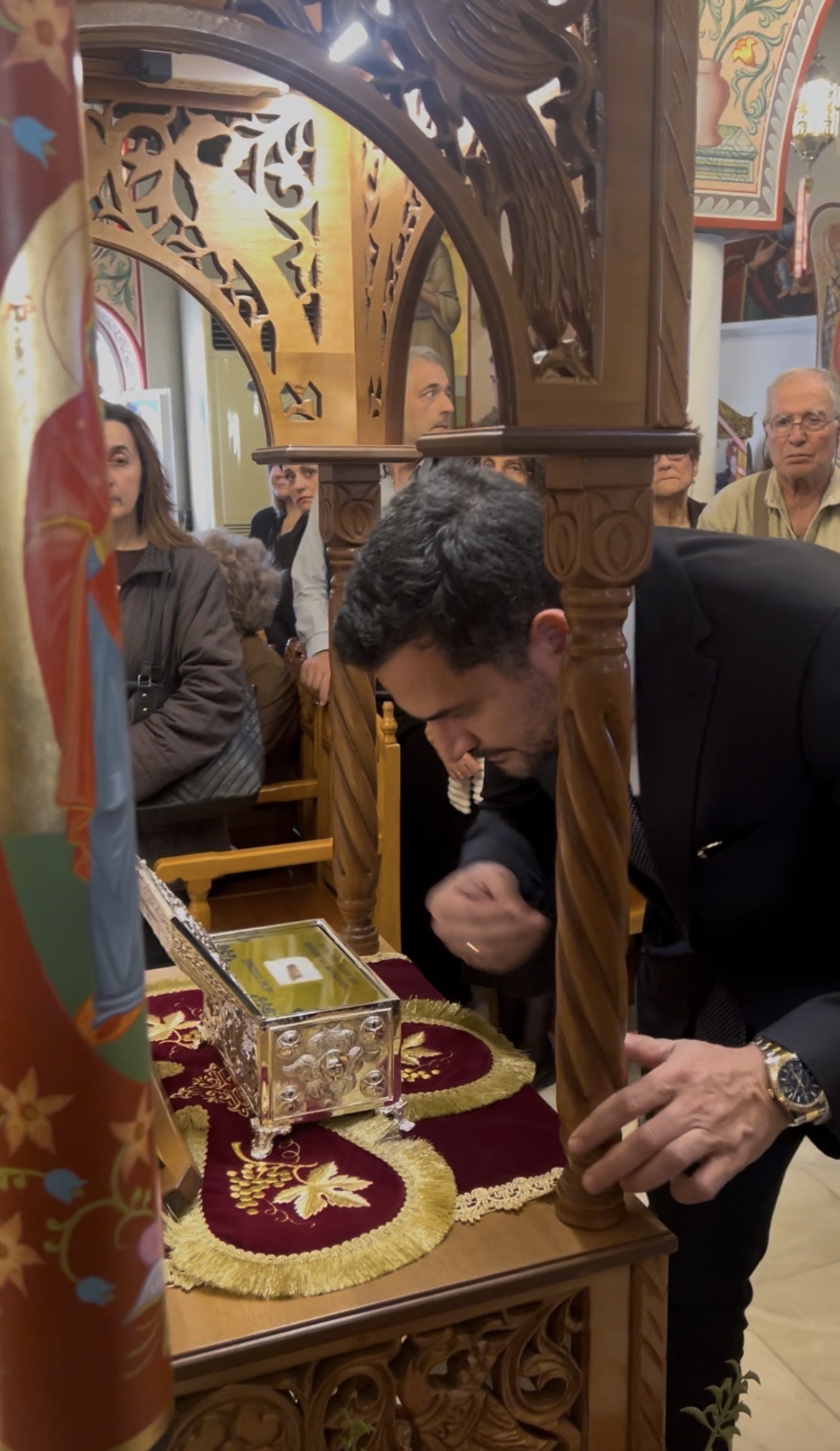 Υποδοχή ιερών λειψάνων του Οσίου Γερασίμου στον Ιερό Ναό Μυροφόρων και Νικοδήμου