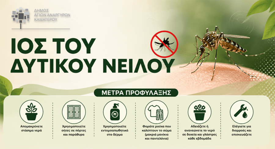 Μέτρα προστασίας από τον Ιό του Δυτικού Νείλου